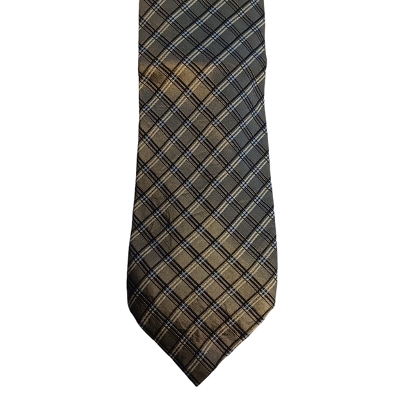 Handmade Valerio Garati Silk Tie Green Blue  Geometric 60” Fall - Picture 1 of 5